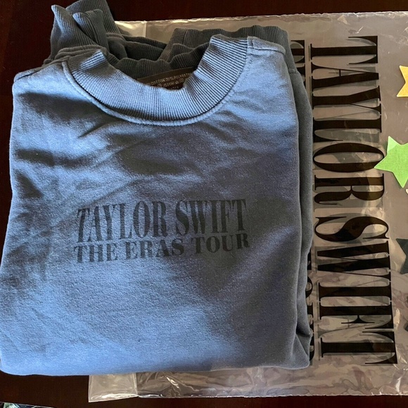 Taylor Swift Sweaters - Official Swift ERAS Tour 2023 - NEW Blue Crewneck